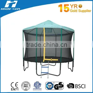8ft Non-spring Trampoine and Enclosure With Top Roof thumbnail-1