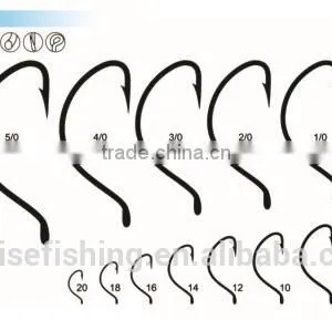 Red/Brown Paint High Carbon Steel PR-3710 WIDE GAP Wholesale Fishing Hook thumbnail-1