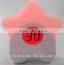 EN71-1-2-3 Approval Star Shape Room Thermometer Temperature Displayer LED Color Changing Night Light Lamp for Babies Kids thumbnail-4