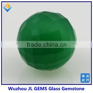 Synthetic Facet Ball Green Glass Crystals Beads Manufacturing for Jewelry thumbnail-1