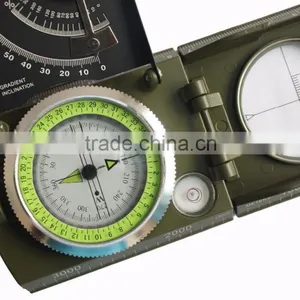 Metal Waterproof and Shockproof Compass Zinc Alloy Material Military Green thumbnail-3
