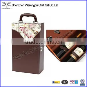 Multifunction High Quality Bottle Leather Wine Carrier thumbnail-1