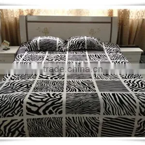 3 Pcs 100% Polyester Flannel/coral Fleece Blanket/throw With Zebra Pattern thumbnail-1