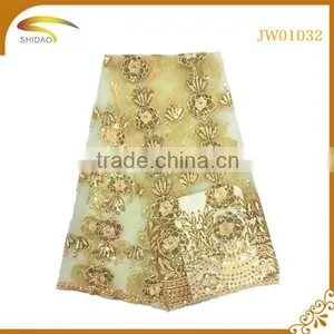 Wholesale High Quality Latest Chinese Decorative Embroidery 3D Patterned Silk Fabric for Curtains and Dress thumbnail-4