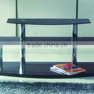Tempered Black Glass TV Stand thumbnail-3