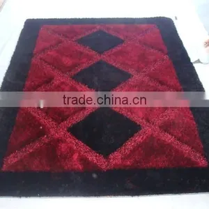 Factory Directly Sale South Korea Silk Shaggy Rug Bath Mat thumbnail-3