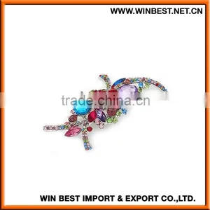 China New Design Popular Rhinestone Wedding Brooch for Dress, Rhinestone Brooch Pin,hair Brooches Jewelry thumbnail-3