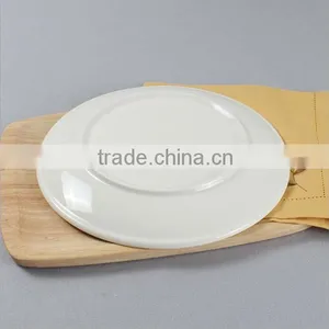 Pure White Circular Hotel Plate Beefsteak Plate Ceramic Tableware HY1671501 thumbnail-4