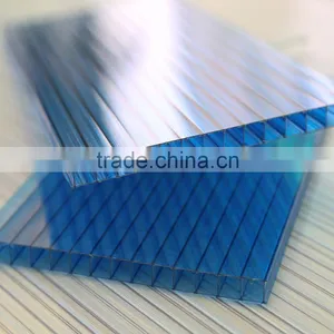 4mm 100% Virgin Grade A PC Resin 50 Micron UV Coating Polycarbonate Twin Wall Hollow Sheets Cheap Price Roofing Panels Clear thumbnail-4