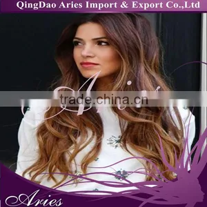 Body Wave Brazilian Hair 100% Human Hair Full Lace Wigs Ombre Color thumbnail-1