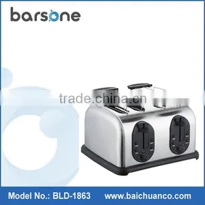 4 Slice Wide Slot Polished and Hamburger Bun Toaster thumbnail-1