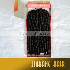 14'' 85g NINA Softex Dread Lock Braid Synthetic Jumbo Braids, Synthetic High Quality Softex Dread Braid Hair thumbnail-4