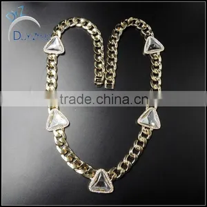 Latest Big Stone Gold Chain Hip Hop Necklace thumbnail-3