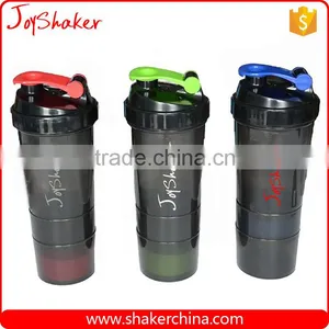 3 in 1 Sports Shake Bottle,BPA Free Plastic Protein Powder Shake Bottles With Storage Compartment / Pill Box thumbnail-5