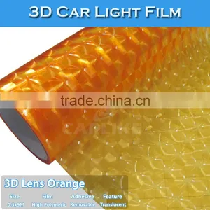 CARLIKE Orange 3D Cat Eyes Headlight Film Car Decal Stickers thumbnail-3