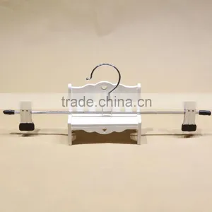 QD-K08 Chrome Hook Pant Metal Hanger Dry Cleaner Wire Hanger With Two Clips thumbnail-2