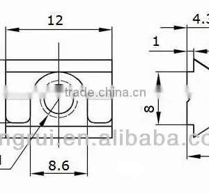 T Nuts/ T Slot Nut With Spring Lead for Aluminum Profile Slot 8 thumbnail-4