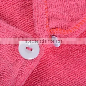 Sinland Microfiber Ultra Absorbent Twist Hair Turban Dry Cap Bath Head Wrap Hair Wrap Cap 9.8inch x 25.6inch Dark Pink thumbnail-3