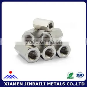 Long Hex Stainless Steel Carbon Steel Aluminum Coupling Nut thumbnail-3