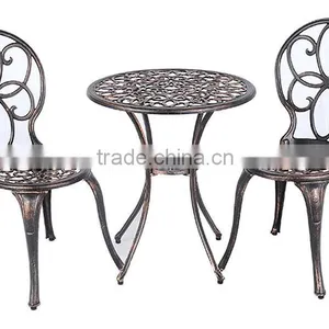 Bella Pattern Cast Aluminum Bistro Set thumbnail-2