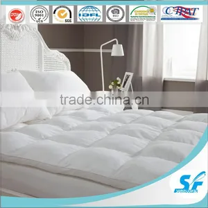 Hypoallergenic Polyester Down Alternative Fiber Bed Mattress Topper, Queen thumbnail-1