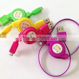CE ROHS Approved Retractable Data Cable for Mobile Phone thumbnail-1