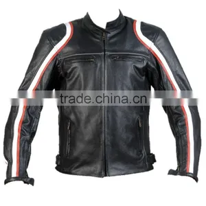 Mens Motorcycle Motorbike Biker Leather Jacket 8144 thumbnail-1