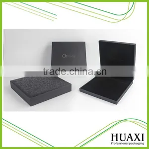 Hot Sale Black Cardboard Paper Velvet Foam Plastic Jewelry Box thumbnail-1