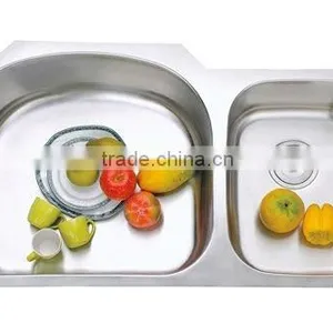 Double Bowl Undermount Stainless Steel Sink With Sink Strainer thumbnail-1
