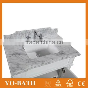 European Style Bathroom Vanity With Marble Countertop thumbnail-4