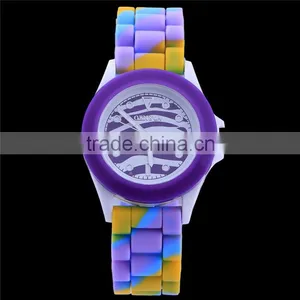 Wholesale Watches 2016 Camouflage Zebra Silicone Watches Rubber Watch Custom thumbnail-5
