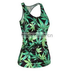 Sexy Women 3D Graphic Digital Printed Stretch Skinny Punk Vest Tank Top thumbnail-3