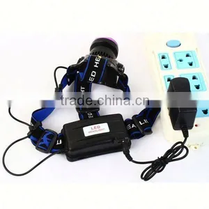 T90C 400 Lumen XML High Power Zoom Xml t6 Led Headlamp thumbnail-2
