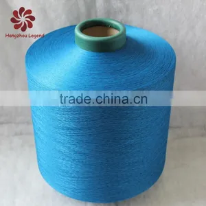 Hangzhou China Supplier Dty 450D/144F Polyester Yarn Semi-dull Dope Dyed Black thumbnail-5