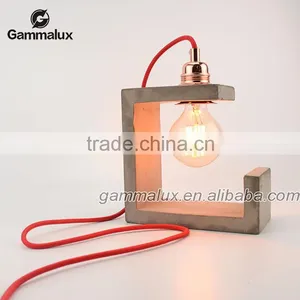 E27 Modern Concrete Table Lamp Concrete Desk Lamp thumbnail-1