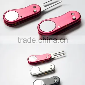 2016 New Style Metal Golf Ball Marker Hat Clip Divot Tool With Logo thumbnail-3