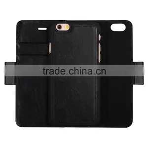C&T Detachable Wallet Folio Two Mobile Phones Leather Case for IPhone 6s Plus thumbnail-4