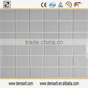 Brick Pearl White Crystal Glass Mosaic Tile for Bar Decoration thumbnail-1