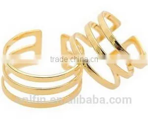 Jewelry In Silver Three Line Midi Knuckle Ring Set thumbnail-1