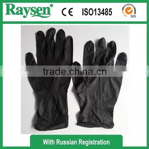 Disposable Black Nitrile Exam Gloves Powder-free From Raysen thumbnail-2