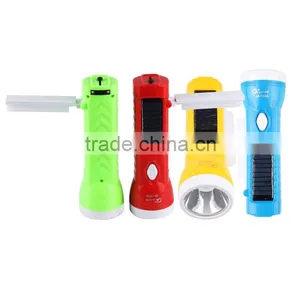 Solar Panel Led Light 1W SOLAR LED Flshlight Rechargeable Torch With pc Tube Side Light 1908A thumbnail-1