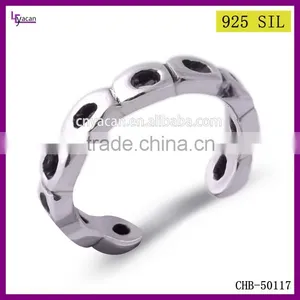 Fashion Jewellery Crystal 925 Sterling Silver Vintage Fashion Spiral Finger Ring thumbnail-1