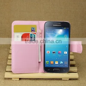 High Quality Leather Folio Flip Case Cover With Wallet and Card Slot for Samsung GALAXY S4 Mini I9190 thumbnail-5