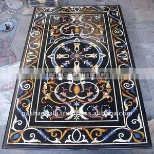 Inlaid Marble Pietra Dura Table thumbnail-1