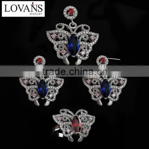 Rhinestone Jewelry Set Blue Sapphire Ring Most Popular Products Fahionable Products TZ-0183 thumbnail-6
