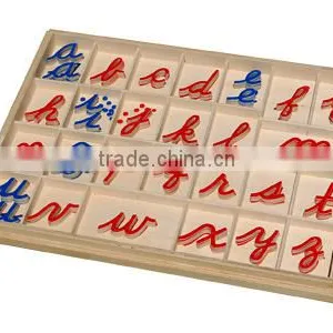 Montessori Educational Material for Large Curise Monveable Alphabet thumbnail-1