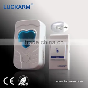 AC Power 220v Plug in Decorative Heart Luckarm Lowes Wireless Doorbell for Apartments thumbnail-1