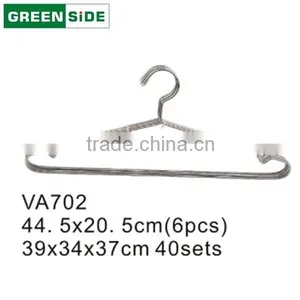 VA702 Antique Style Firm Stainless Steel Clothes Hanger thumbnail-2