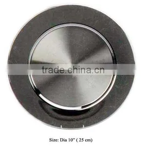 Black Color Cheap Price Metal Charger Plate thumbnail-1