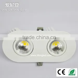 Adjustable High Cri China Factory Double Head 2x9W LED COB Downlight LED Ceiling Light With 3 Years Warranty thumbnail-1